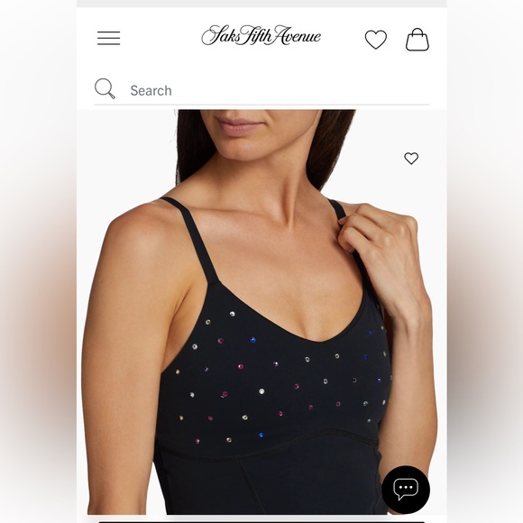 Terez Rhinestone-Embellished Crop Corset Black Top small - Picture 5 of 12